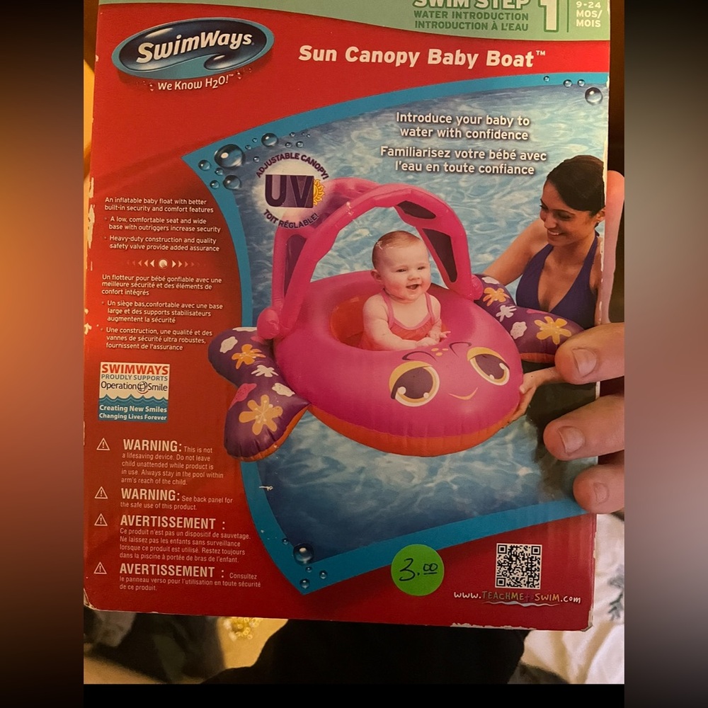 Sun canopy baby boat for pool